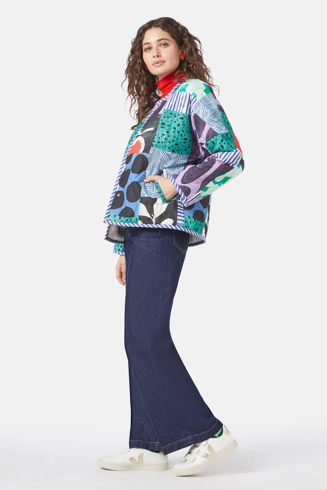 Artists Patchwork Quilted Jacket - Image 6