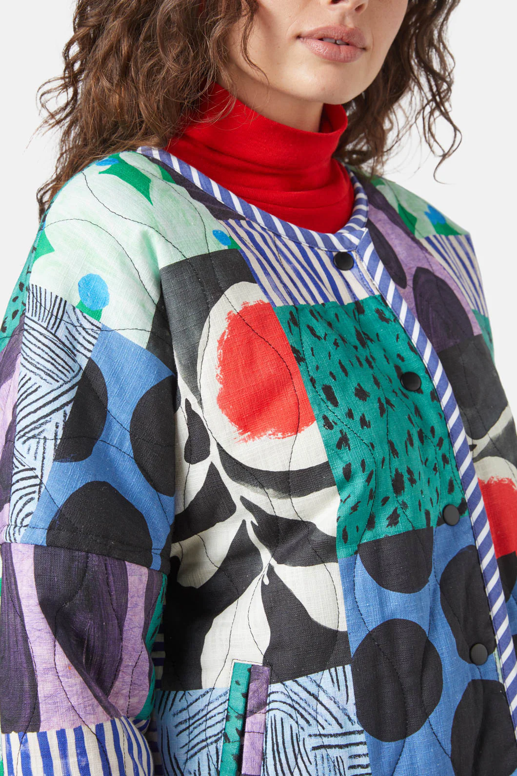 Artists Patchwork Quilted Jacket - Image 8