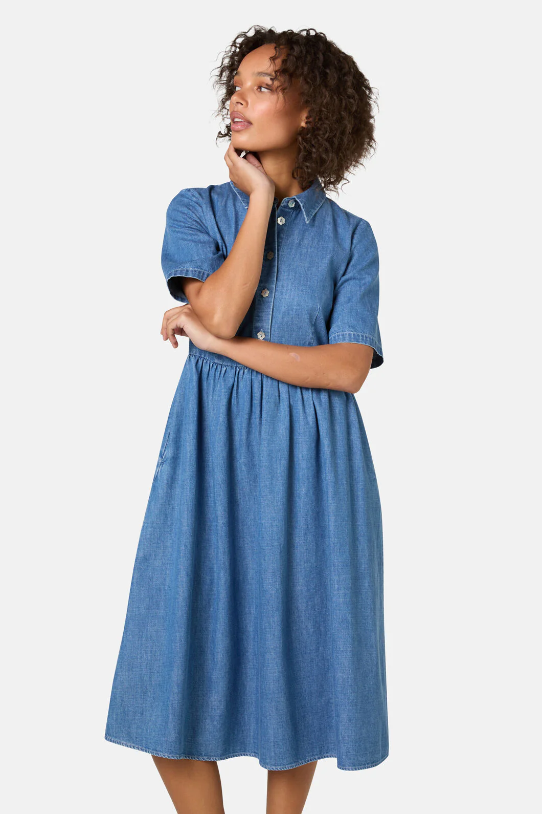 Chantelle Chambray Dress - Image 3