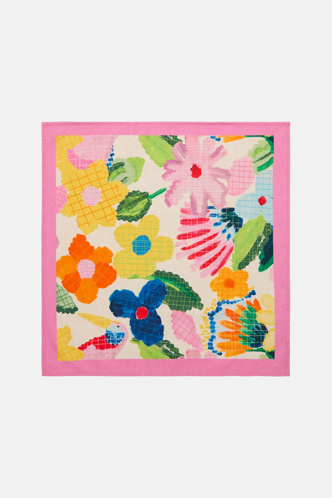 Cross Stitch Flower Napkin Set - Image 4