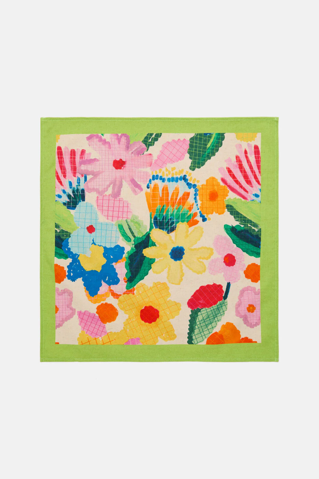 Cross Stitch Flower Napkin Set - Image 5