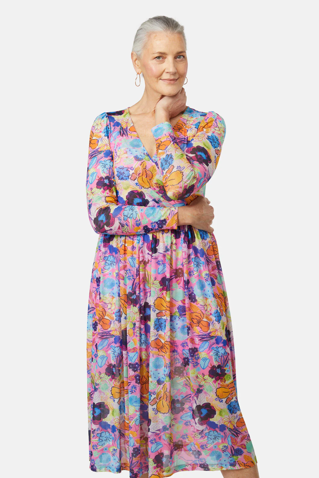 Flora Rosa Mesh Dress - Image 5