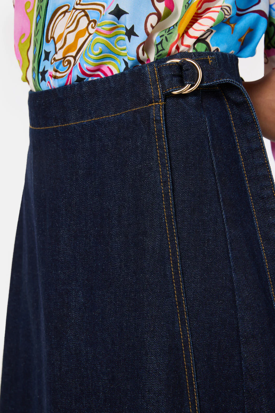 Garden Growers Denim Wrap Skirt - Image 4