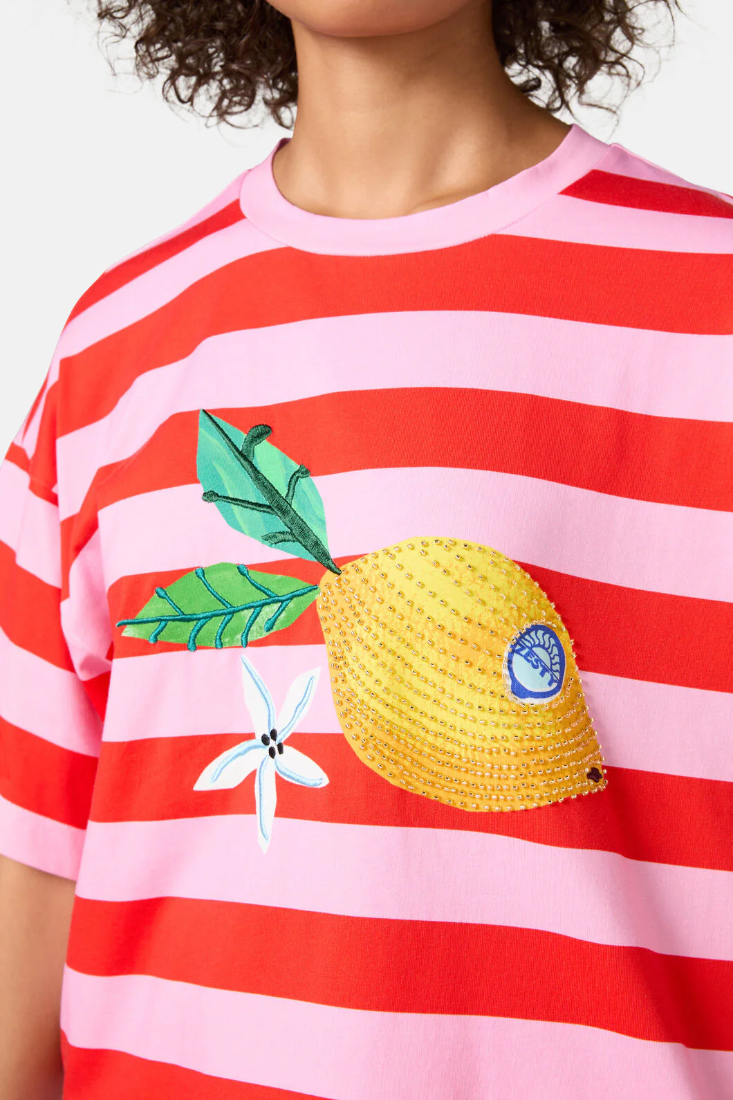 Lemonade Print Relaxed Tee - Image 7