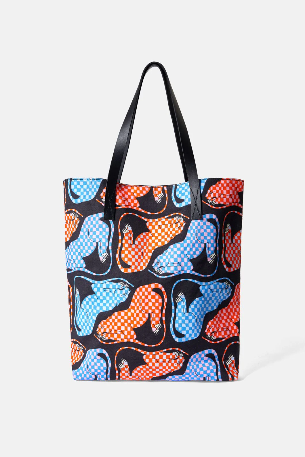 Panther Check Canvas Tote - Image 3
