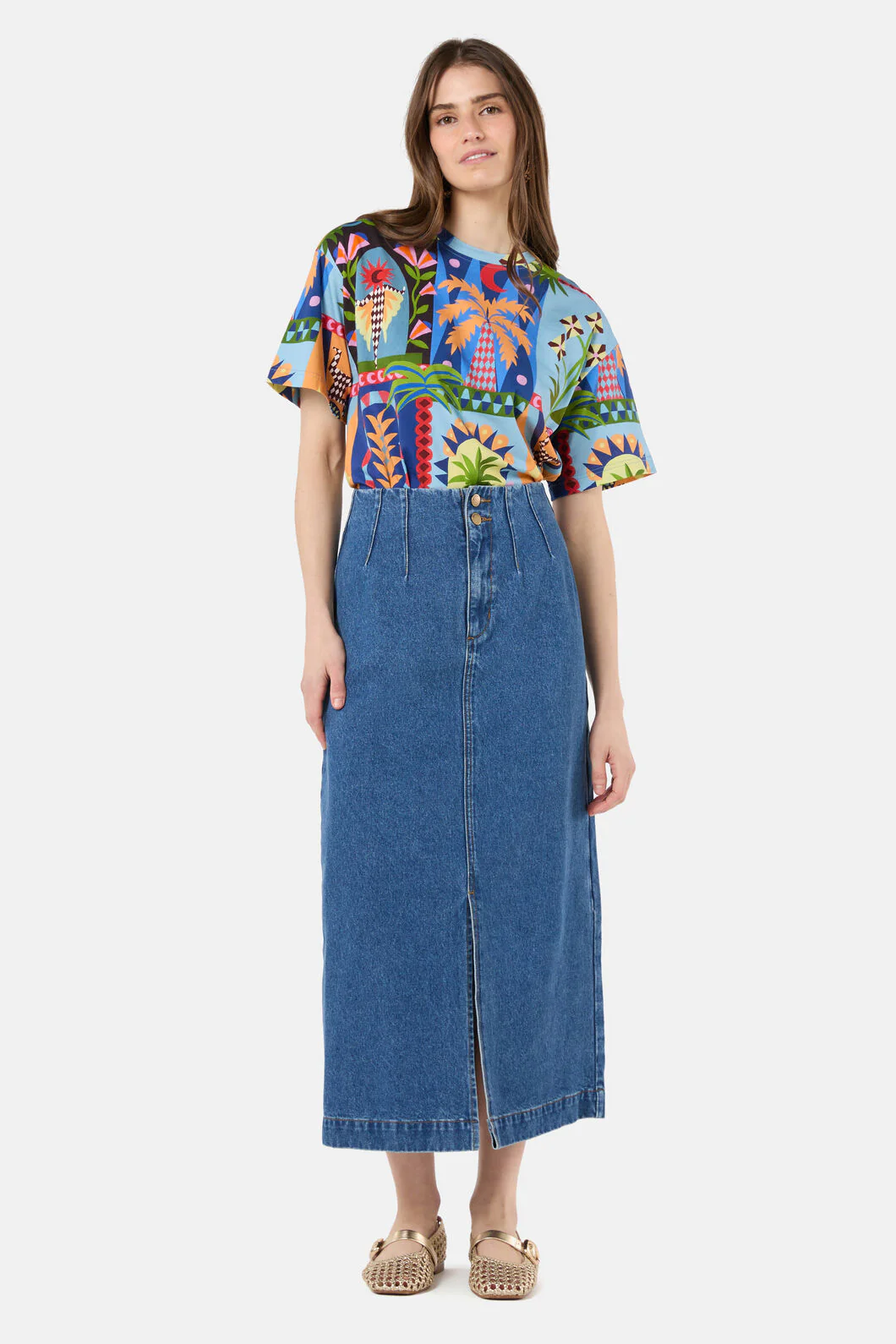 Peyton Denim Midi Skirt - Image 3