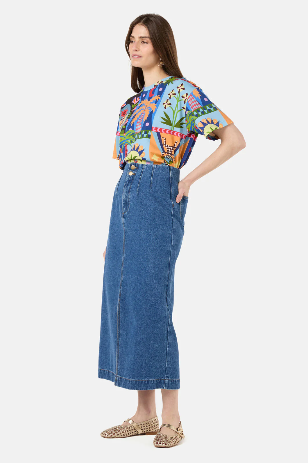 Peyton Denim Midi Skirt - Image 4