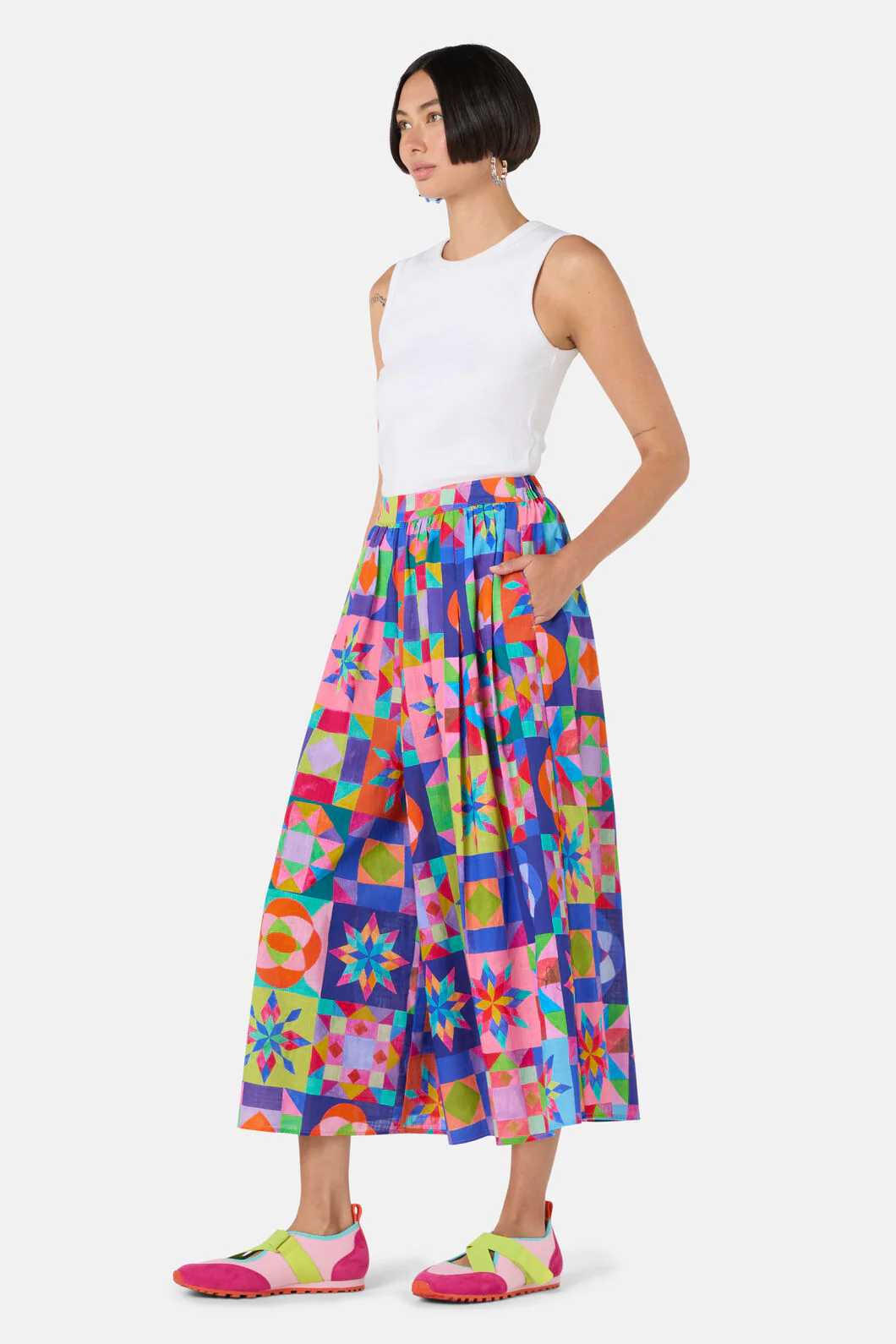 Pinwheel Printed Skort - Image 3
