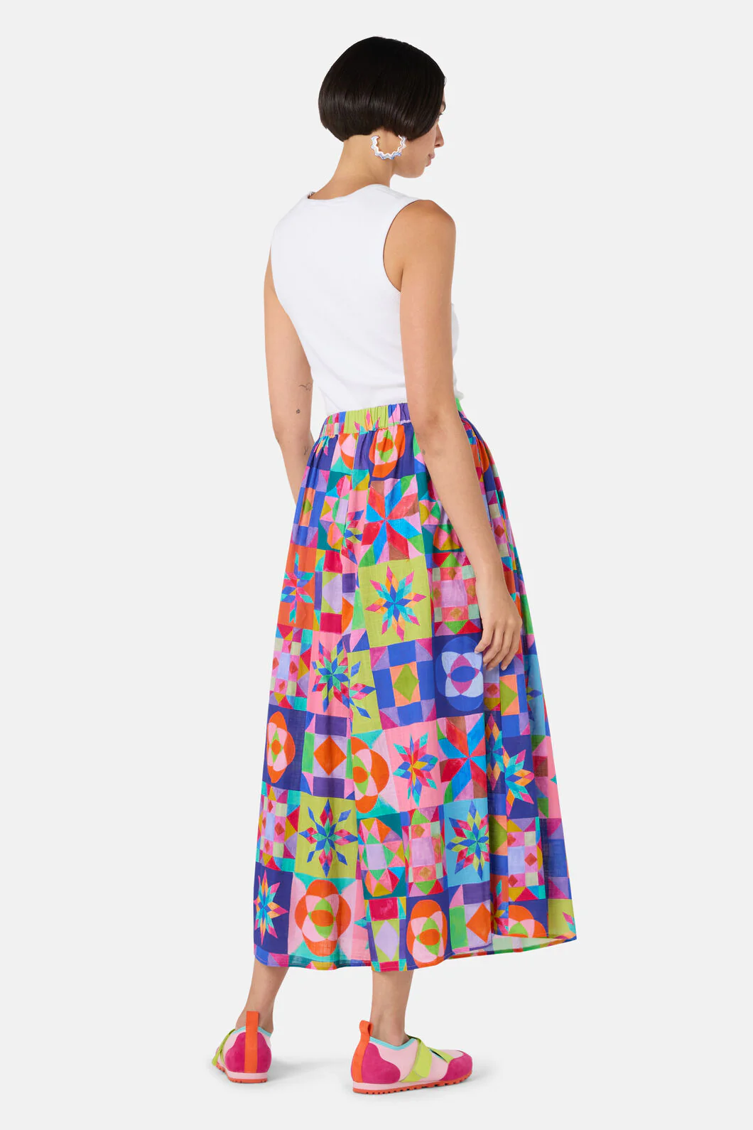 Pinwheel Printed Skort - Image 4