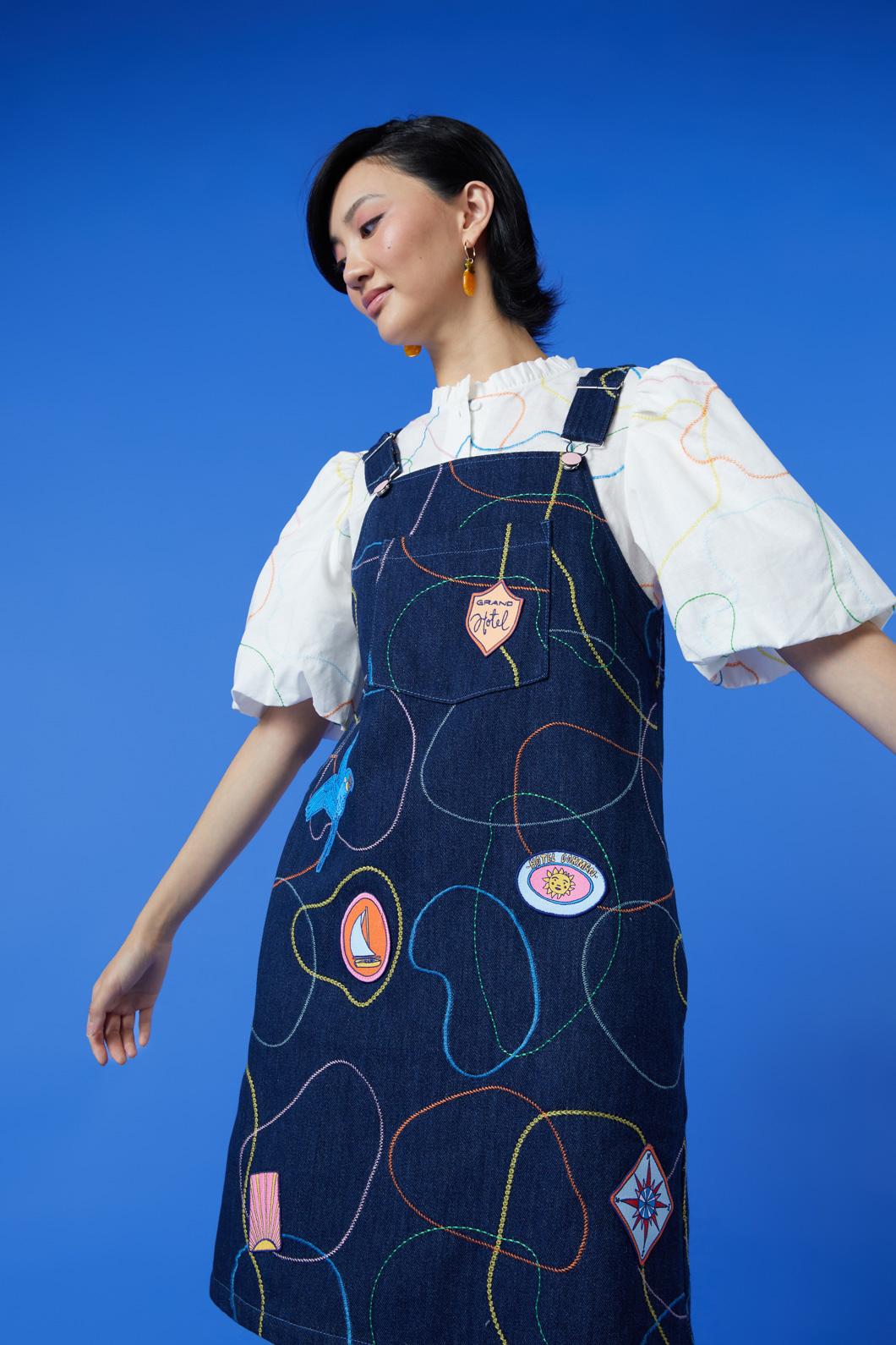 Taking A Trip Denim Dress - Image 3