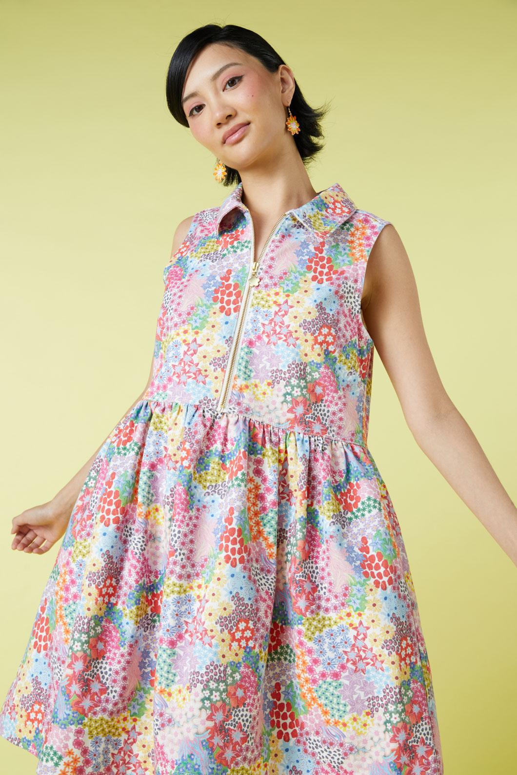 Wild Blossoms Denim Dress - Image 3