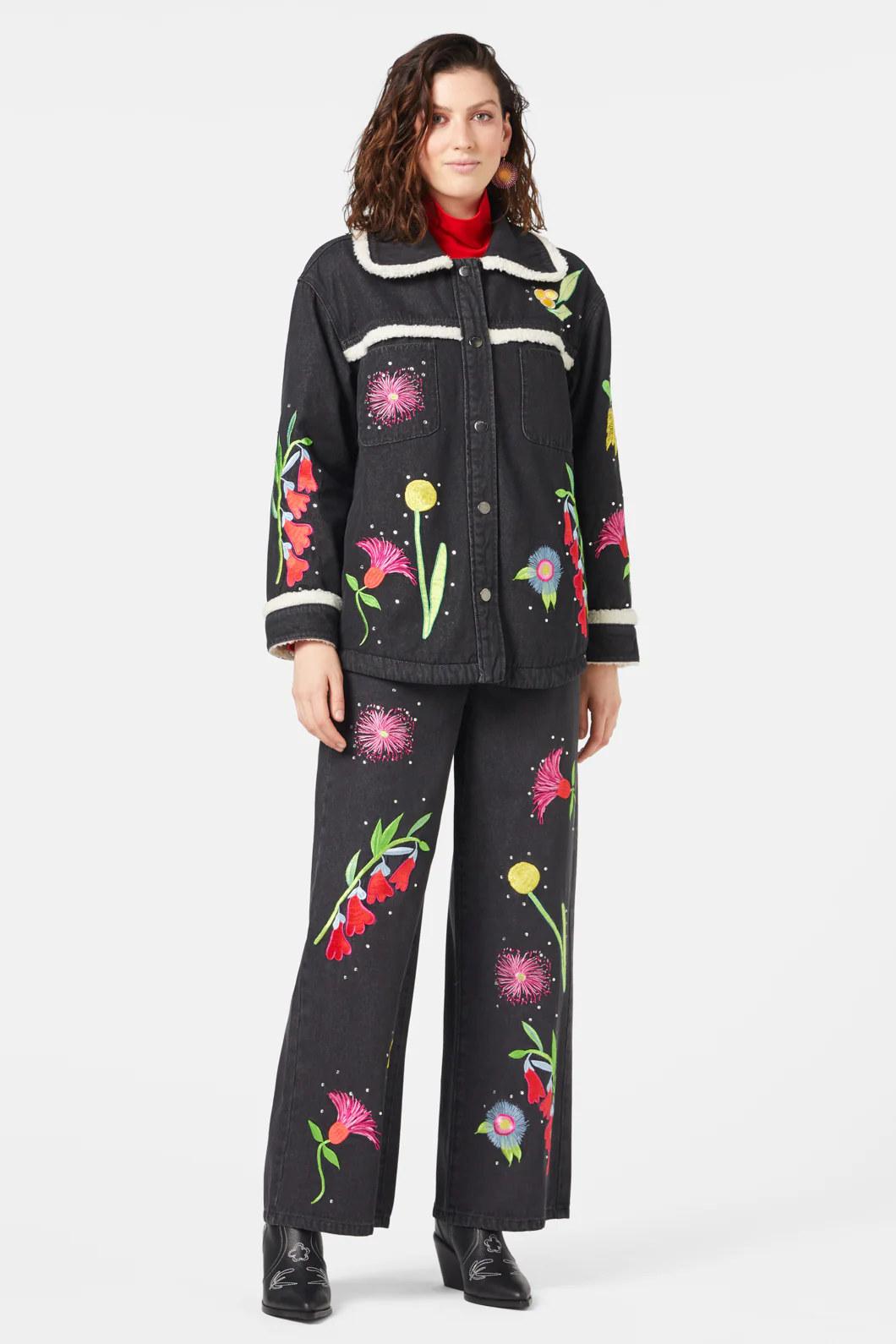 Winter Waratah Embroidered Jacket - Image 4