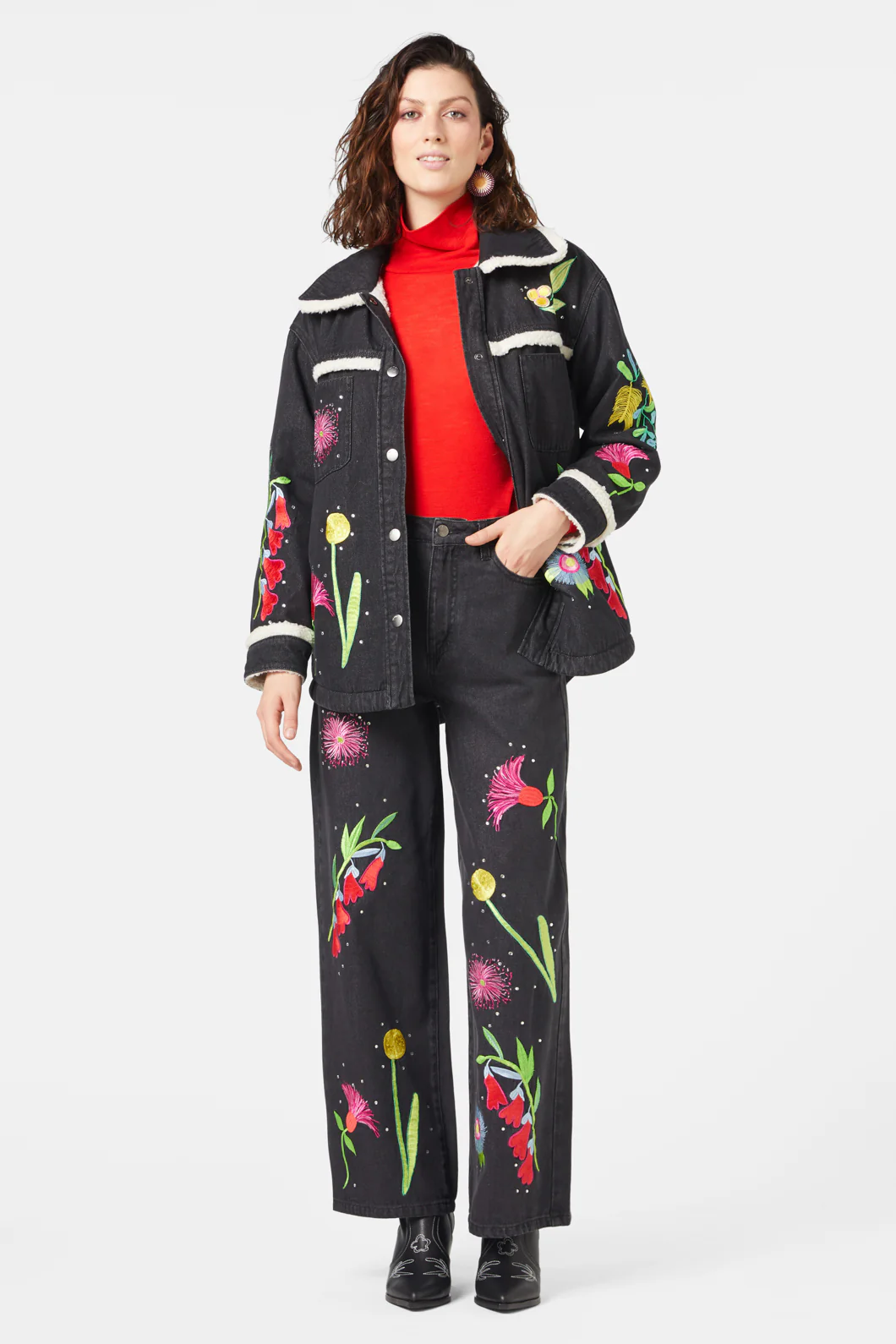 Winter Waratah Embroidered Jacket - Image 5